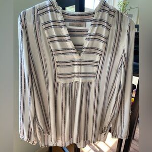 EUC Loft long sleeve striped tunic top